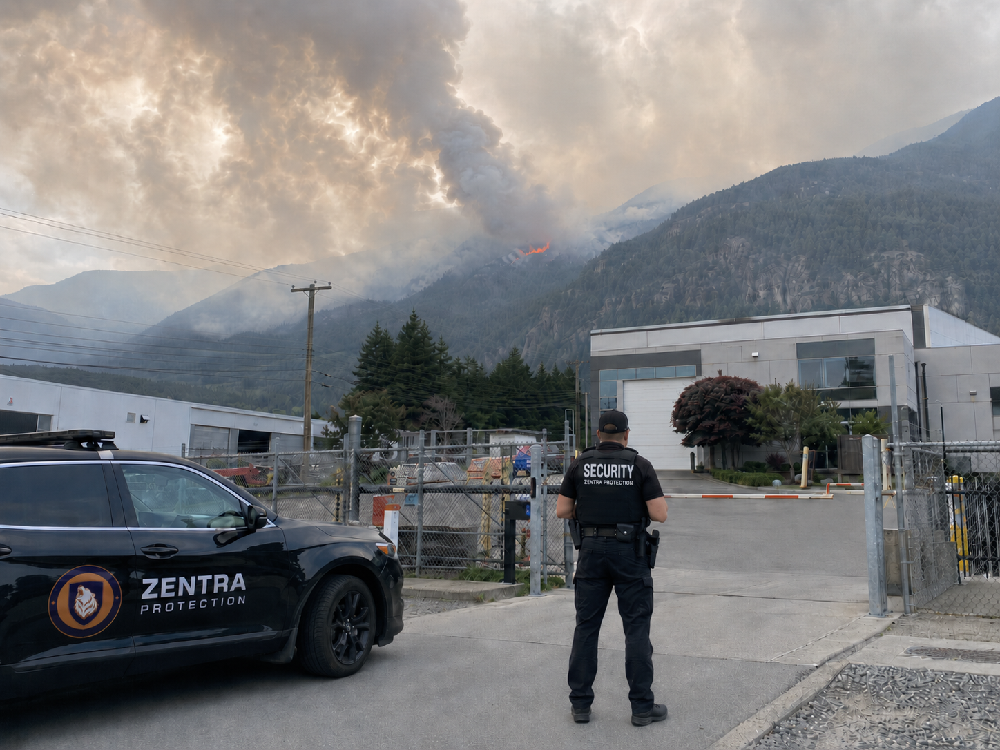Commercial property near Hope BC during regional wildfire smoke and business readiness planning