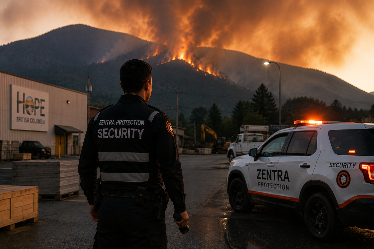 Hope and Fraser Valley wildfire business site readiness checklist for contacts, access, closure, reporting, and re-entry